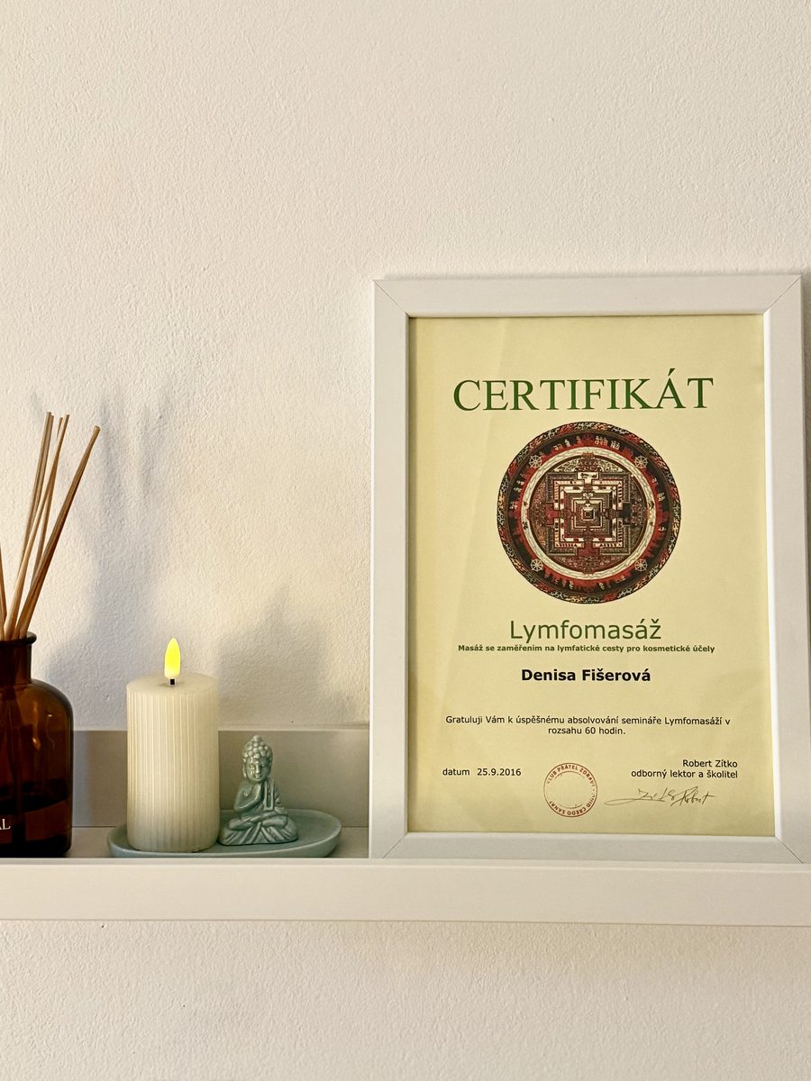Certifikát kurzu lymfomasáže